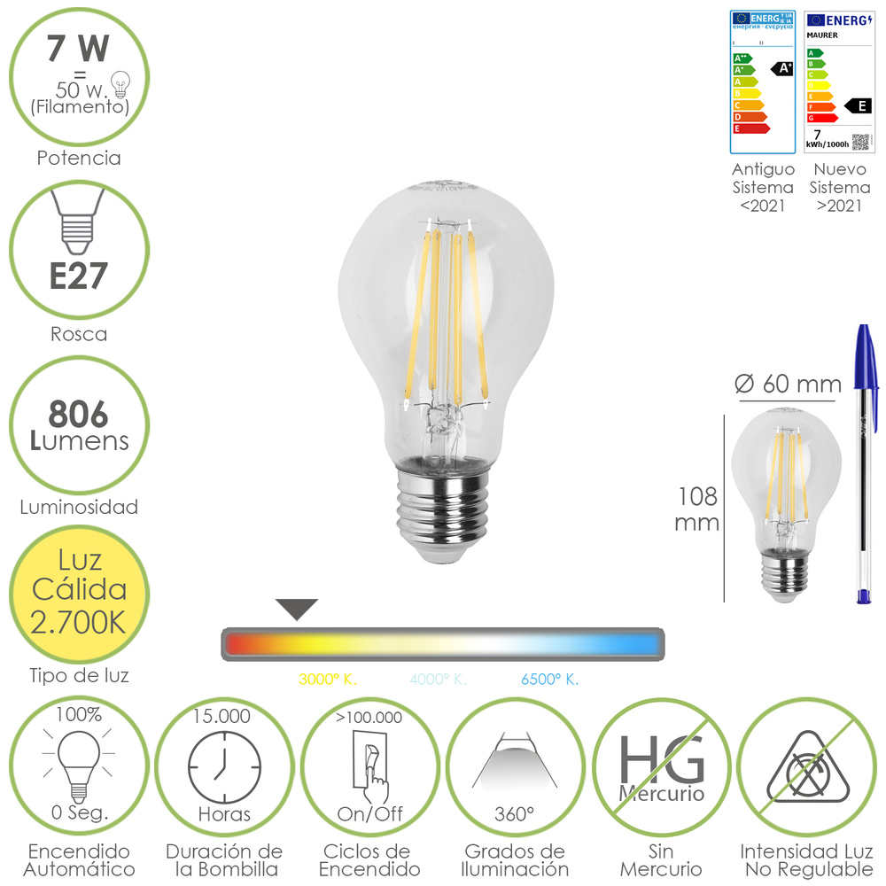 Bombilla led E27